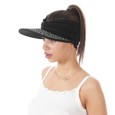 Jakikayi 2021 Cross-Border New Arrival Topless Hat Female Fashion Sun-Proof Sun-Proof Beach Hat Female Summer