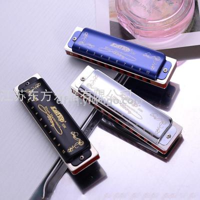 10-Hole Bruce Playing Harmonica, Musical Instrument T008k Customized Travel Gift Packaging Exquisite Teaching