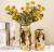 Nordic Plated Gold Ceramic Vase Minimalist Creative Model Room Flowerpot Decoration Living Room Home Decoration Flower Container