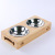 Factory Direct Supply New Primary Color Bamboo Stainless Steel Pet Double Bowl Anti-Tumble Cat Bowl Wooden Pet Bowl Dog Bowl