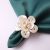 AliExpress Cross-Border Supply New Pearl Flower Napkin Ring Electroplated Rose Napkin Ring Tissue Ring