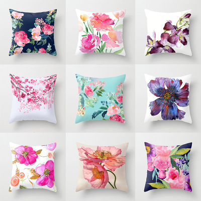 Nordic Instagram Style Plant Flower Series Pillow Cushion Living Room Pillows Bed Head Backrest Cushion Pillow Cover Afternoon Nap Pillow