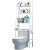 Toilet Bathroom Toilet Rack Floor Toilet Punch-Free Washing Machine Toilet Storage Rack Angle Frame