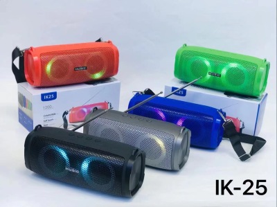 New Ik25 Bluetooth Speaker with RGB Lights Five-Color Portable Bluetooth Speaker with Strap