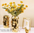 Nordic Plated Gold Ceramic Vase Minimalist Creative Model Room Flowerpot Decoration Living Room Home Decoration Flower Container