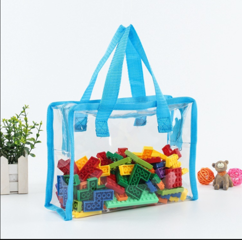 transparent pvc zipper bag portable sewing three-dimensional toy bag cosmetics wash bag