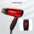 Linlu LR-998A Mini Folding Red Hair Dryer 750W Temperature Control Household Hair Dryer