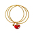 Sansheng III Red Jequirity Bean Pendant Bell Bracelet Female Temperament Wild Vietnam Placer Gold Jewelry Bracelet Bracelet