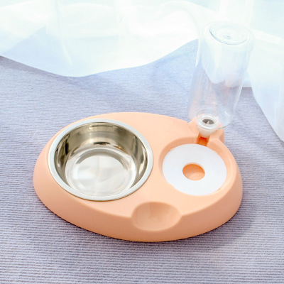 Cat Bowl Double Bowl Cat Food Holder Cat Food Bowl Cat Food Basin Cat Water Bowl Pet Bowl Dog Bowl Anti-Tumble Automatic Drinking Water