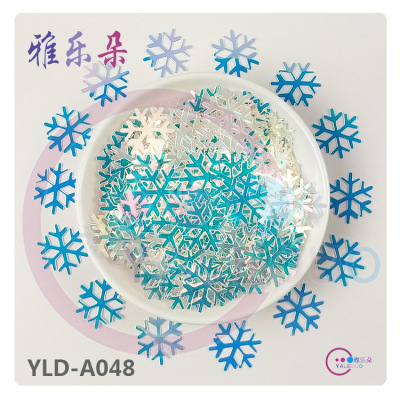 Yaleduo 18mm Golden Snowflake Sequins Clothing DIY Christmas Ball Ornaments Accessories
