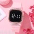 Unicorn Small Square Student Electronic Watch Female Middle School Student Simple Children Silicone LED Electronic Watch