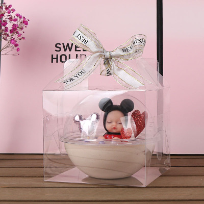 Children's Mousse Cake Portable Transparent Ball Box Fruit Salad Baking Dessert Box Ins Style to-Go Box