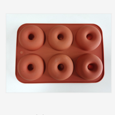 Silicone 6-Piece Donut Cake Mold Soap Mould Dessert Baking Household DIY Mold Pastry Silicone Products