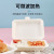 Corn Starch Disposable Lunch Box Takeaway Packing Box Degradable Folding Box Single Grid Factory Direct Supply