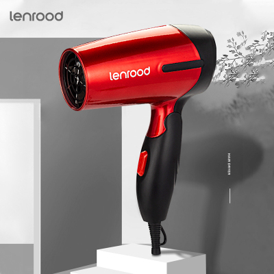 Linlu LR-998A Mini Folding Red Hair Dryer 750W Temperature Control Household Hair Dryer