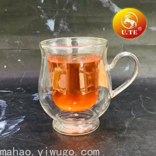 heat insulation double layer glass cup