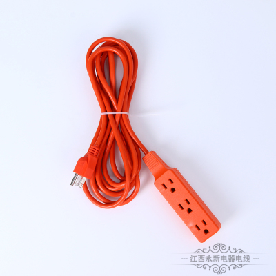 Three core power wire and cable, in line with American standards, direct plug power cord, factory wholesale,available in stock,a variety of colors and national standards can be customized