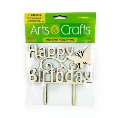 Birthday Cake Insertion Article Wooden Stick Paper Stick