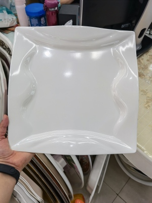 Melamine Plate Plastic Imitation Porcelain Disc Tableware Restaurant round Plate Dish Buffet Plate Commercial Use