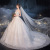 Main Wedding Dress 2021 New Elegant Large Trailing Bridal Dress Super Fairy Mori Style Dream Starry Sky Long Hanging Neck Wedding Dress