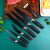 Spot Goods in Black Mesh Handle 7-Piece Gift Box Kitchen Knife Set Pizza Cutter Chef Knife Fruit Knife Bread Knife Set