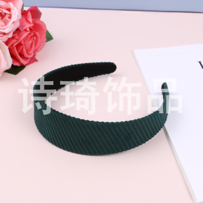 2021 Autumn and Winter New Arrival Wide-Brimmed Fabric Headband Sweet and Simple Hair Pressing Hairpin Super Fairy Wild Headband