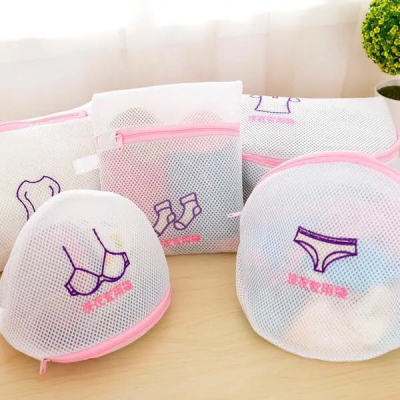 Embroidered Fine Mesh Extra Thickening Five-Piece Set Laundry Bag Suit Bra Underwear Special Machine Wash Net Pocket Customizable