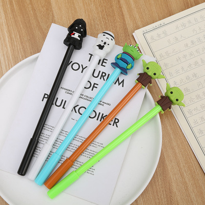 Cartoon Star Wars Gel Pen Creative Learning Stationery Water-Based Paint Pen Cute Student Pen Black Test Pen Wholesale