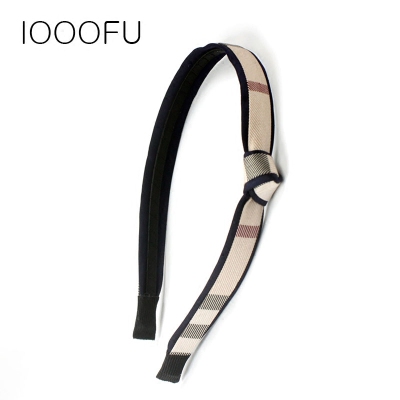 Sweet Fabric Knot Hairpin Korean Simple Slim Hair Hoop Plaid Headband Striped Cute Basic Hair Accessories