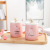 Korean Style Gold Unicorn Internet Celebrity Ceramic Cup Pink Girl Heart Cute Water Cup with Cover Spoon Student Mark Cup