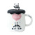 Cute Creative Giant Panda Ceramic Cup Female Cute Office Coffee Mug with Lid Cartoon Couple Cup