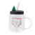 Silicone Cover Christmas Glass Festive Simple Cute Straw Cup Borosilicate Transparent Handle Juice Cup