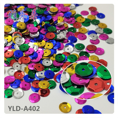 8mm round Curved PVC Paillette Cross-Border Stationery Clothing Crystal Mud Filler DIY Phone Shell Accessories Sequin
