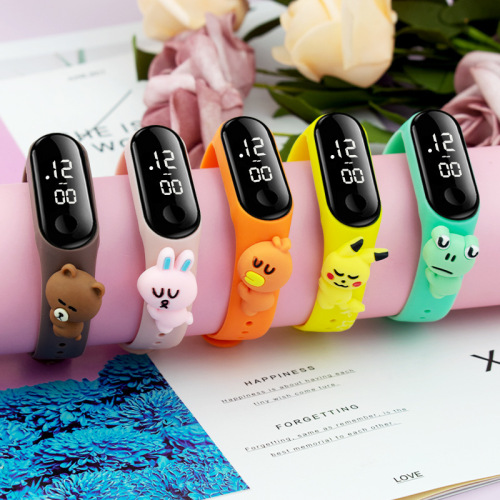 hot spot xiaomi 3 cute cartoon led touch screen watch waterproof primary and secondary school children doll electronic watch