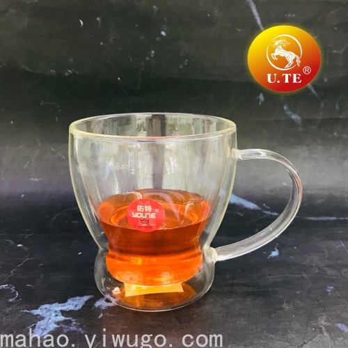 Heat Insulation Double Layer Glass Cup