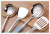 Environmentally Friendly Stainless Steel Durable Kitchenware Factory Direct Sales Cooking Spoon Wheat Straw Handle Home Shovel Four-Piece Set