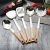Non-Magnetic Stainless Steel Kitchenware Wooden Handle Kitchenware Cooking Spoon and Shovel Set Hanging Gift Factory Wholesale