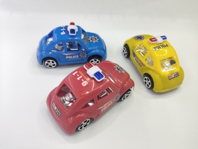 9324 Children's Police Car Toy Car Model Police Car Pull Back Alloy Car Simulation Sound and Light Music Car Toy