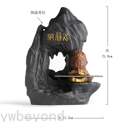 Ywbeyond Backflow Incense Burner Home Indoor Incense Burner Buddha Utensils Zen Sandalwood Aromatherapy Ornaments