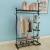 Floor Coat Rack Indoor Clothes Rack Simple Clothes Hanger Folding Household Clothes Drying Shelf Clothing Display Rack