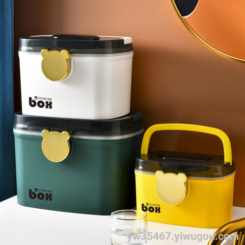 x51-8257 household medicine box portable first aid medicine box household plastic medicine box multi-layer medicine storage box