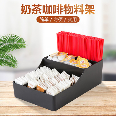 Coffee Tea Shop Bar Storage Box Multiple Small Lattices Distinguish Classification Multifunctional Sugar Bag Straw Storage Box