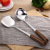 Chaosheng Hardware 201 Non-Magnetic Stainless Steel Sanli Plastic Handle Imitation Wood Grain Cooking Spatula Soup Spoon Kitchenware Set
