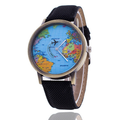 Foreign Trade Hot Selling European and American Popular Denim Canvas Student's Watch Aircraft Needle Fashion Men and Women Quartz Watch