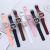 Women's Watch Colorful Silicone Strap round Watch Retro Three-Eye Printing Pointer Quartz Watch Decorative Wrist Watch