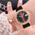 Best-Seller on Douyin Casual Fashion Diamond-Embedded Women's Belt Watch Patchwork Stripes Roman Strip Ding Scale Quartz Women's Watch