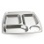 Stainless Steel Snack Plate Large Five-Grid Thickened and Deepened Dish Student Company Canteen Special Factory Wholesale