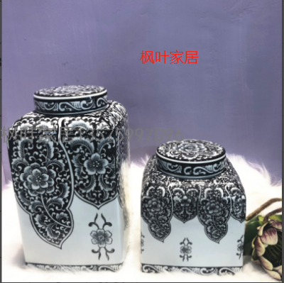 New Chinese Style Modern Light Luxury Ceramic Creative Straight Crack Flower Arrangement and Flower Vase Decoration Living Room TV Cabinet Soft Decoration