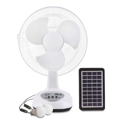 Special Offer Hot 012t3w 12-Inch LED Lighting Solar Fan Rechargeable Desk Fan Emergency Fan