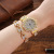 Fashion Luxury Trendy Grace Full Diamond Diamond Steel Strap Quartz Watch + Bracelet Set (3pcs/Set)